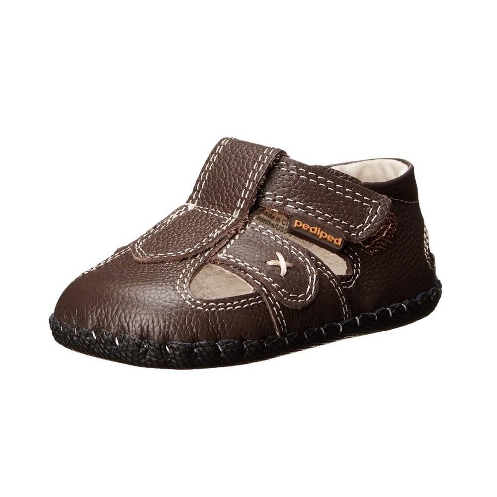 Pediped Originals Martian Sandals In Chocolate Brown Size 0 - 6 Months